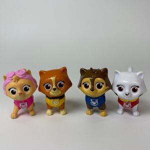 Paw Patrol Kitty Cats Catastrophe Crew Figures Mayor Humdingers Kittens Lot of 4